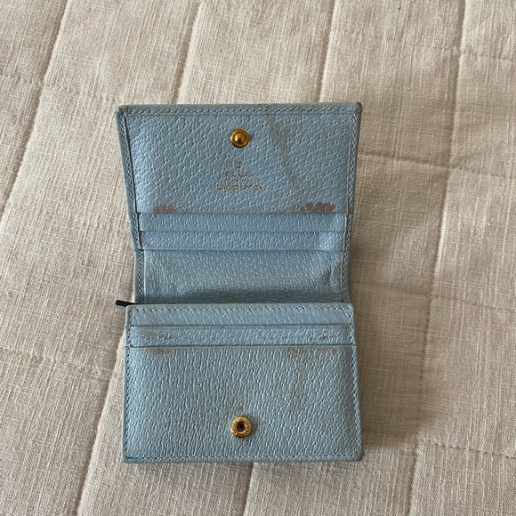 Gucci Floral GG Mini Wallet in Cream, Blue, Purple, Pink - Picture 3 of 3